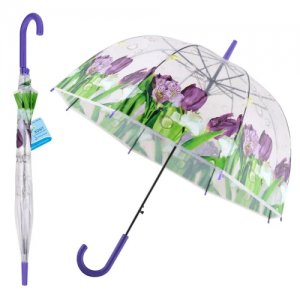 Зонт "Фиолетовый букет" (полуавтомат) FX24-36
