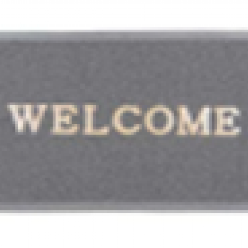 Коврик "Spongy" Welcome 50х80 см, серый, SUNSTEP™ мод.38-441 (Рассвет РФ)
