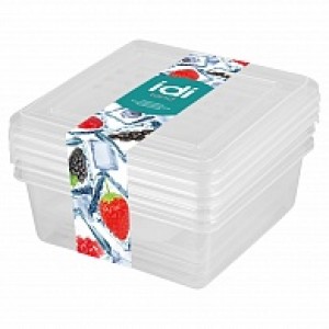 Комплект контейнеров для заморозки "Asti" квадратных 0,5л х 3 шт. (бесцветный)  (Профит хаус)
