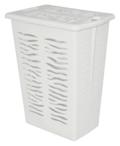 Корзина для белья "Rambai" 30л, 377х261х492 мм (серый)